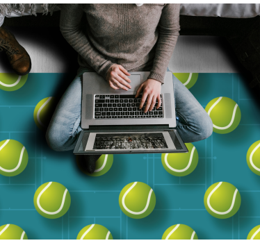 Piłki tenisowe wzór w sypialni dywan, - TenStickers