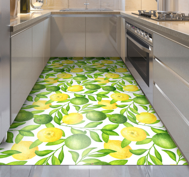 Dywan winylowy do kuchni w cytryny i limonki - TenStickers