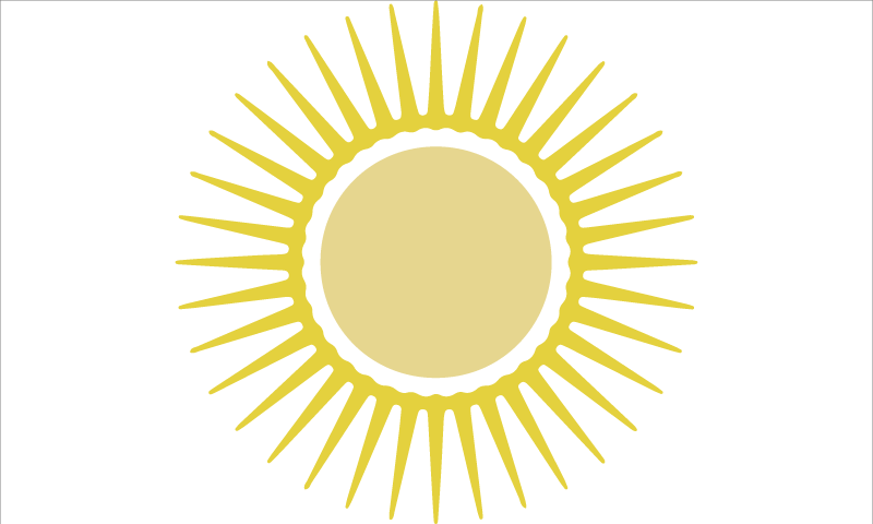 Biały dywan winylowy żółte słońce - TenStickers