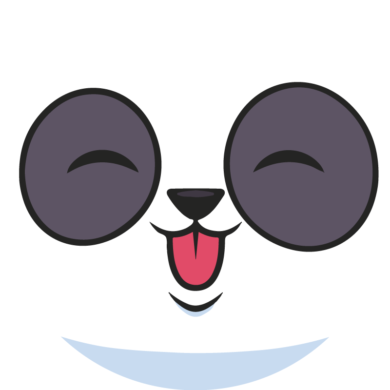 Biały dywan winylowy twarz pandy - TenStickers