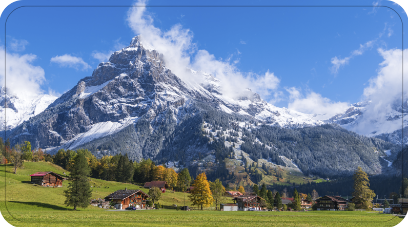 Dywan winylowy do łazienki widok na alpy - TenStickers