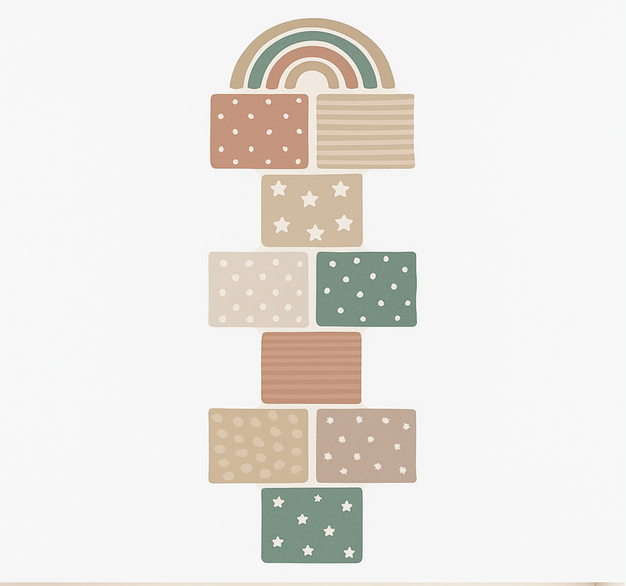 Dziecięcy dywan winylowy beżowa gra w klasy - TenStickers