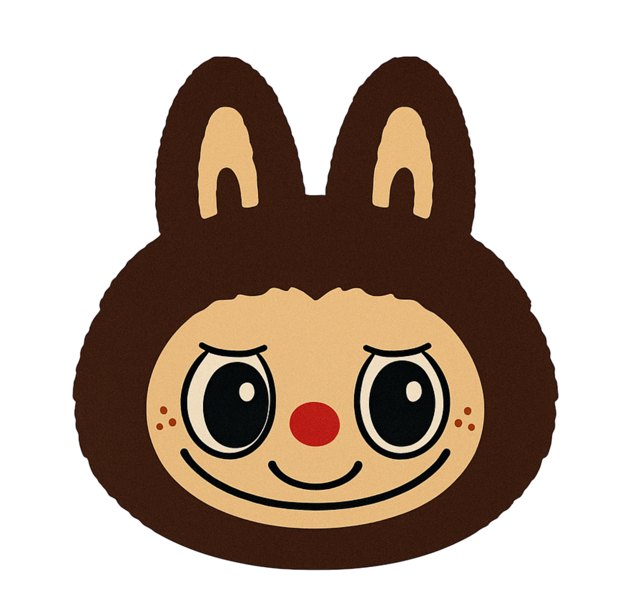 Dziecięcy dywan winylowy brązowy wzór labubu - TenStickers