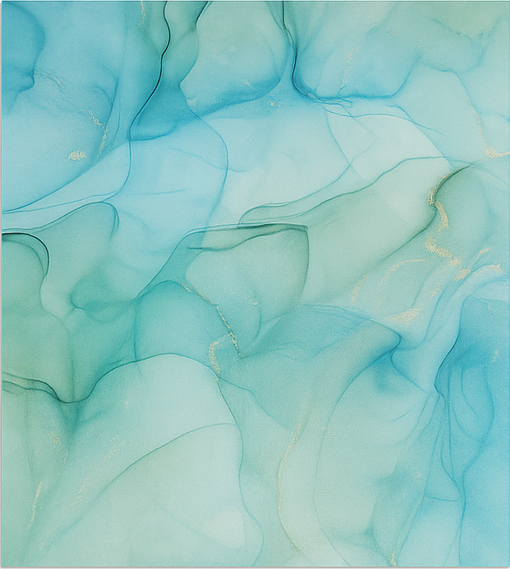 Dywan winylowy marmurowy efekt fali turkusowej - TenStickers