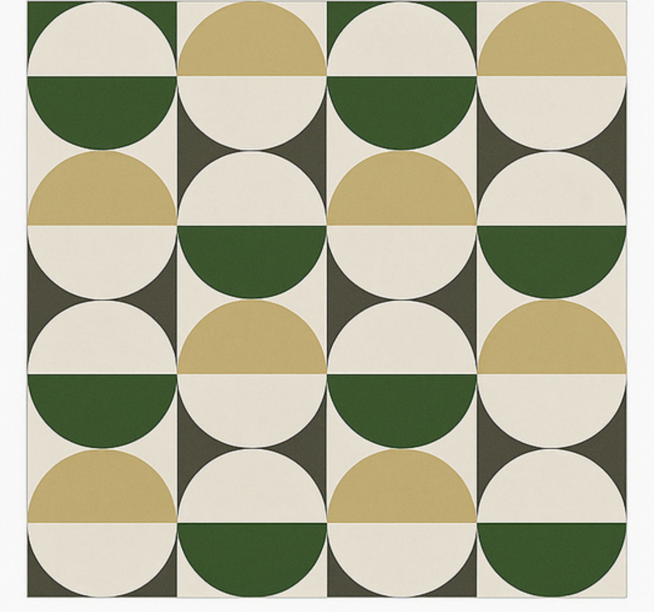 Dywan winylowy do jadalni wzór kołowy z połowy wieku - TenStickers