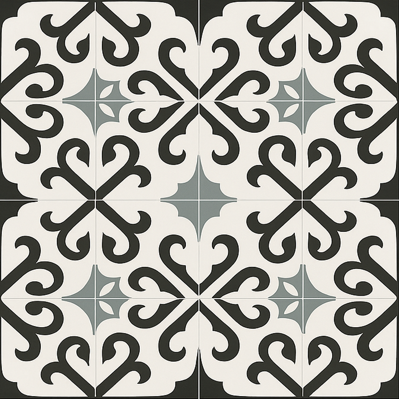 Dywan winylowy do jadalni geometryczny wzór kafelek - TenStickers