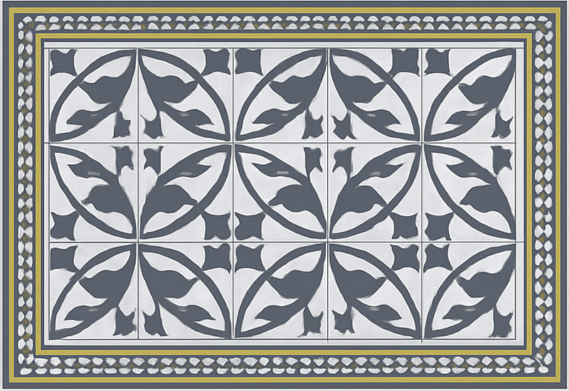 Dywan winylowy do salonu w stylu encaustic - TenStickers