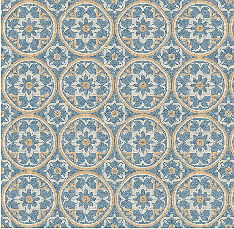 Dywan winylowy do salonu w stylu azulejo - TenStickers