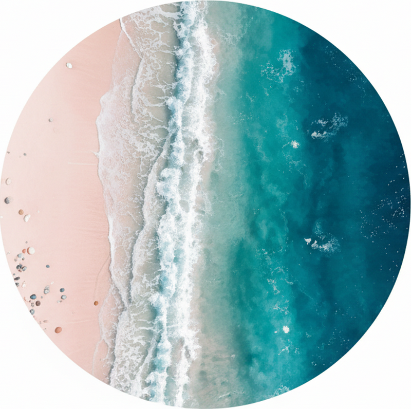 Dywan winylowy do salonu koło plażowe - TenStickers