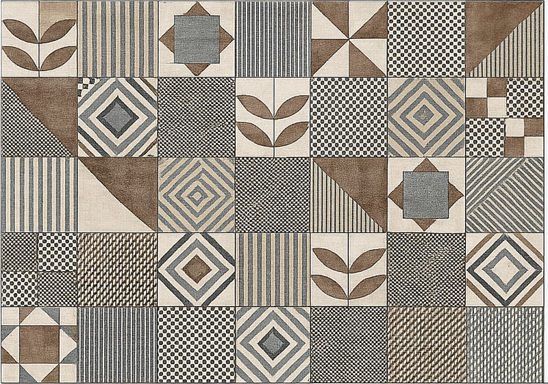 Dywan winylowy do kuchni abstrakcyjna geometria natury - TenStickers