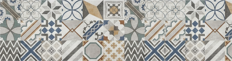 Dywan winylowy do kuchni eklektyczny patchwork geometryczny - TenStickers