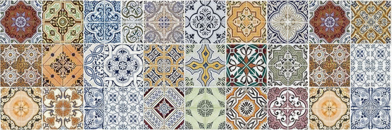 Dywan winylowy do kuchni w stylu eklektycznym patchwork - TenStickers