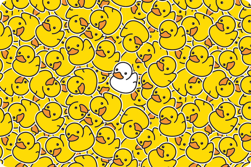 Dywan winylowy zwierzęta urocza biała kaczka - TenStickers