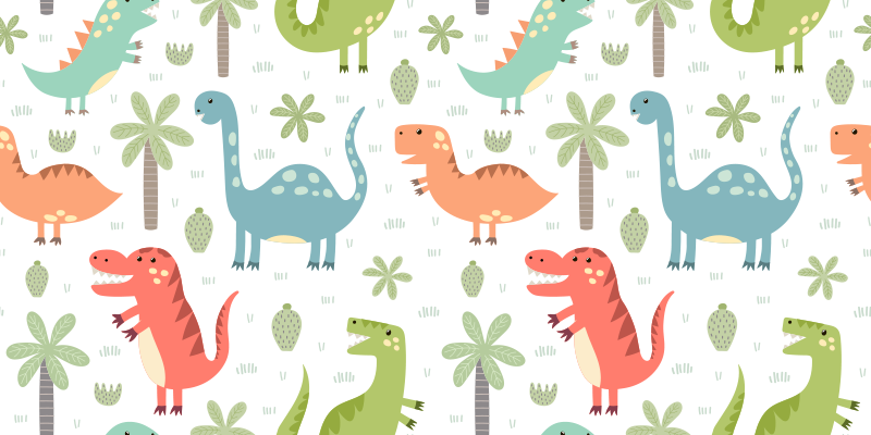 Dywan winylowy zwierzęta wesoły dinozaur kallax - TenStickers