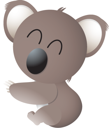 Dywan winylowy zwierzęta wesoły koala - TenStickers