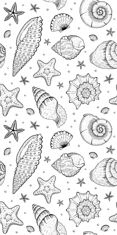 Dywan winylowy zwierzęta Życie morskie i muszle - TenStickers