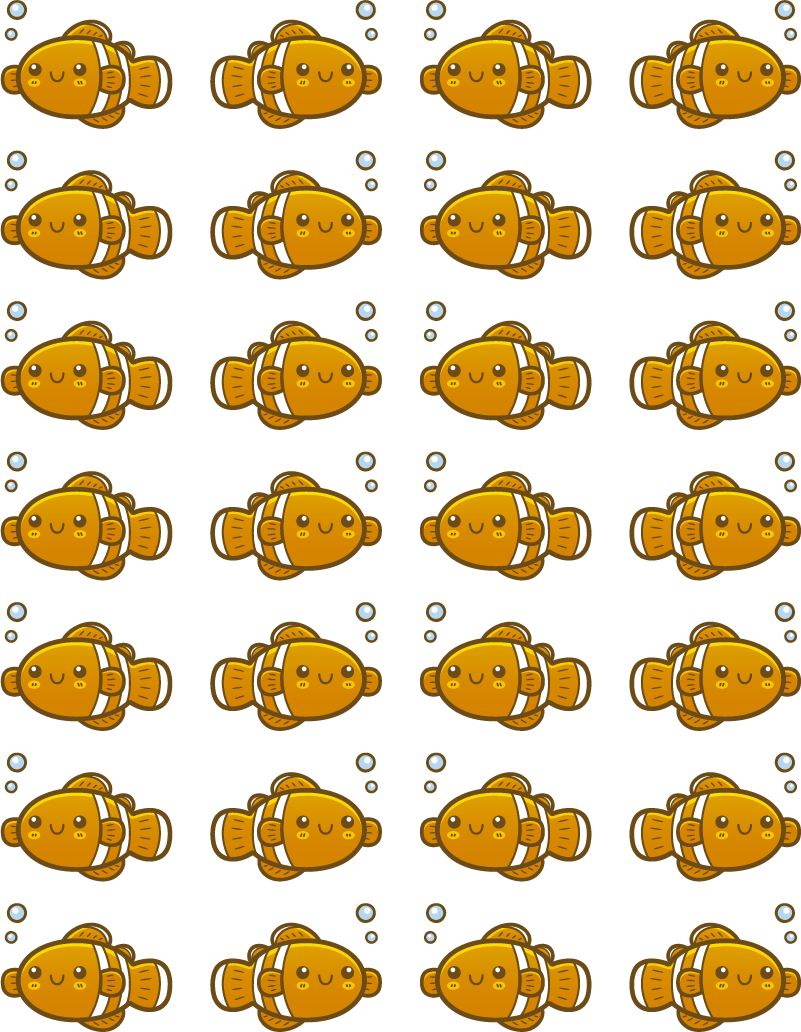 Dywan winylowy zwierzęta w wzór ryb clownów - TenStickers