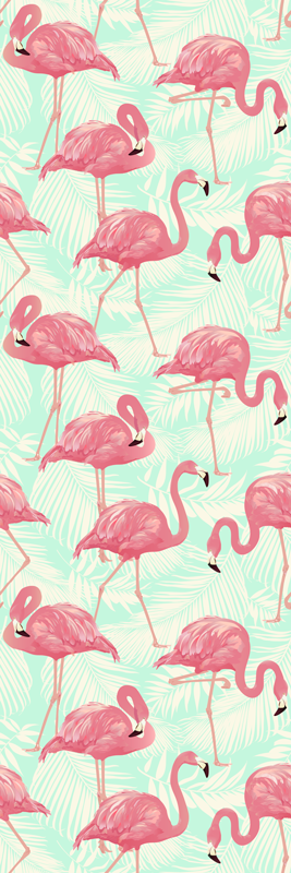 Dywan winylowy zwierzęta z różowymi flamingami - TenStickers