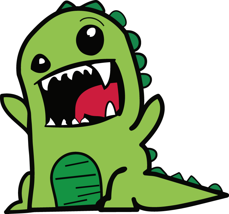 Dywan winylowy zwierzęta rysunek strasznego dinozaura - TenStickers
