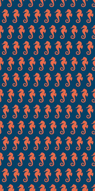 Dywan winylowy zwierzęta wzór pomarańczowych koników morskich - TenStickers