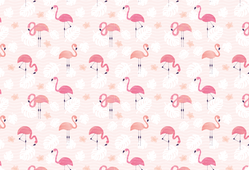 Dywan winylowy zwierzęta motywy różowych flamingów - TenStickers