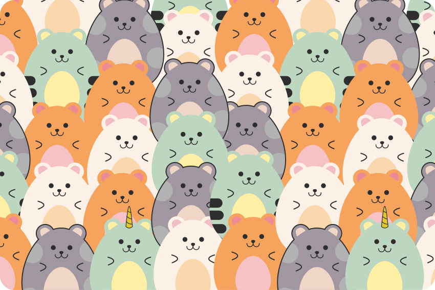 Dywan winylowy zwierzęta kolorowe chomiki jedzące - TenStickers
