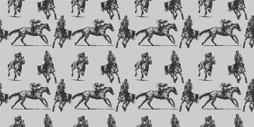 Dywan winylowy zwierzęta szare konie zachodnie - TenStickers