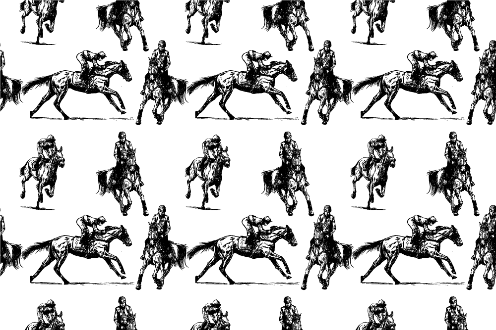 Dywan winylowy zwierzęta w czarno-białe konie - TenStickers
