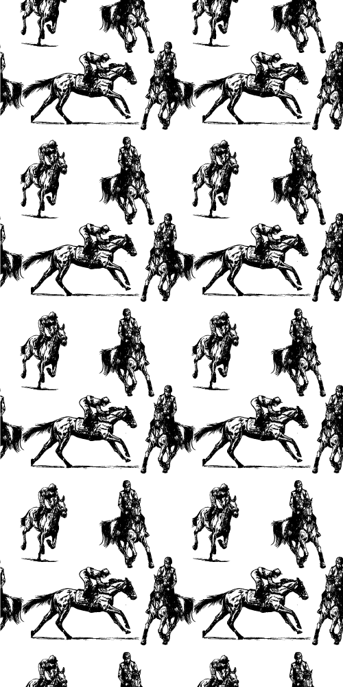 Dywan winylowy zwierzęta w czarno-białe konie - TenStickers