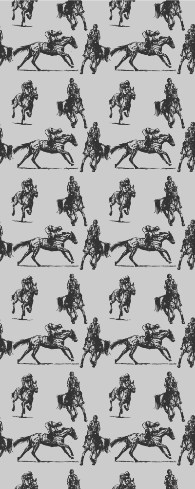 Dywan winylowy zwierzęta szare konie w różnych pozach - TenStickers