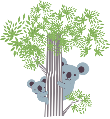 Dywan winylowy zwierzęta koala na drzewie - TenStickers