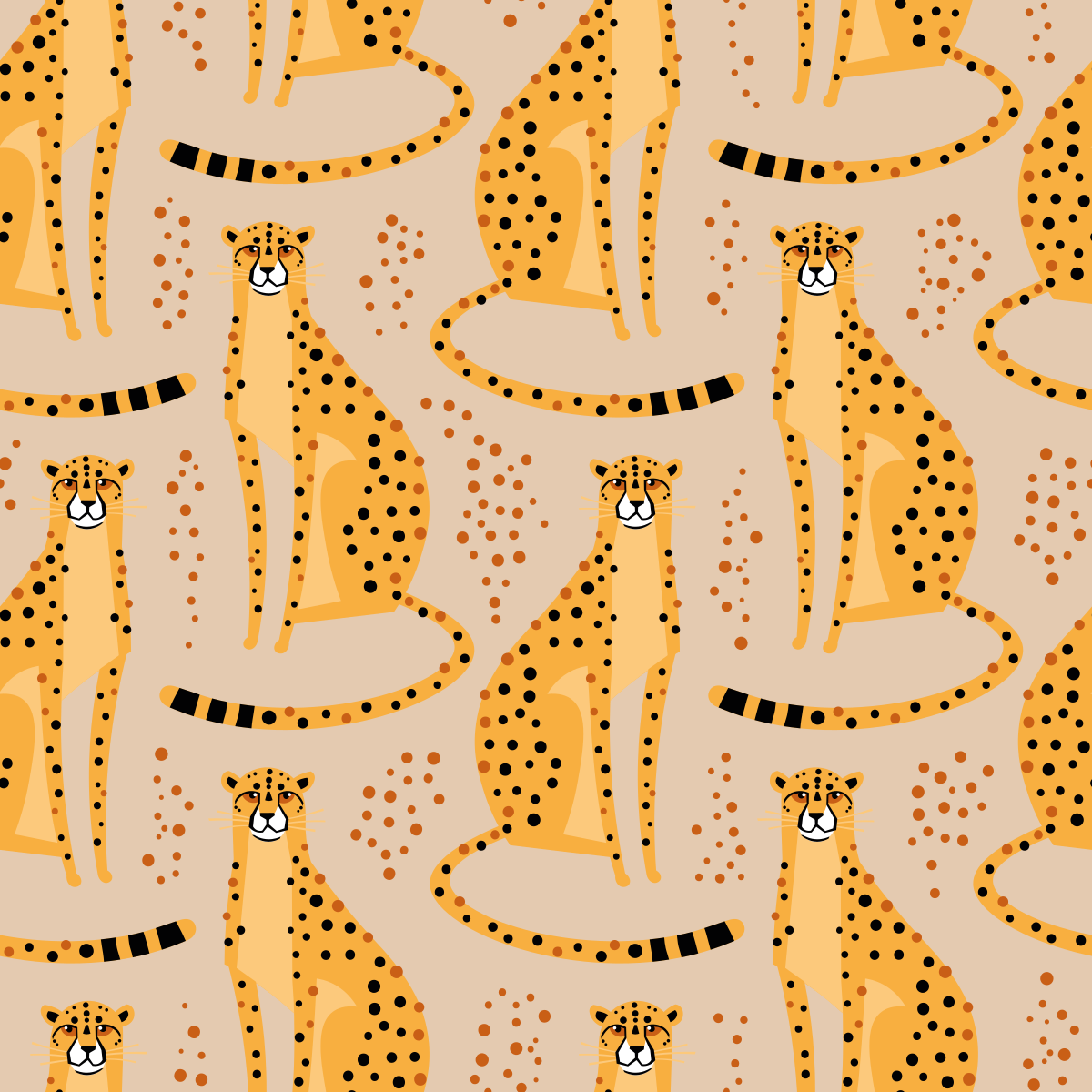Dywan winylowy zwierzęta w wzór z leoparda - TenStickers