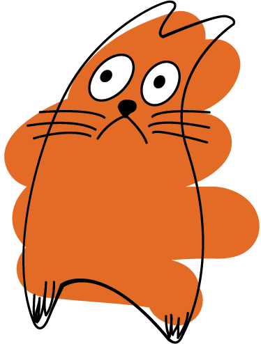 Dywan winylowy zwierzęta pomarańczowa sylwetka - TenStickers