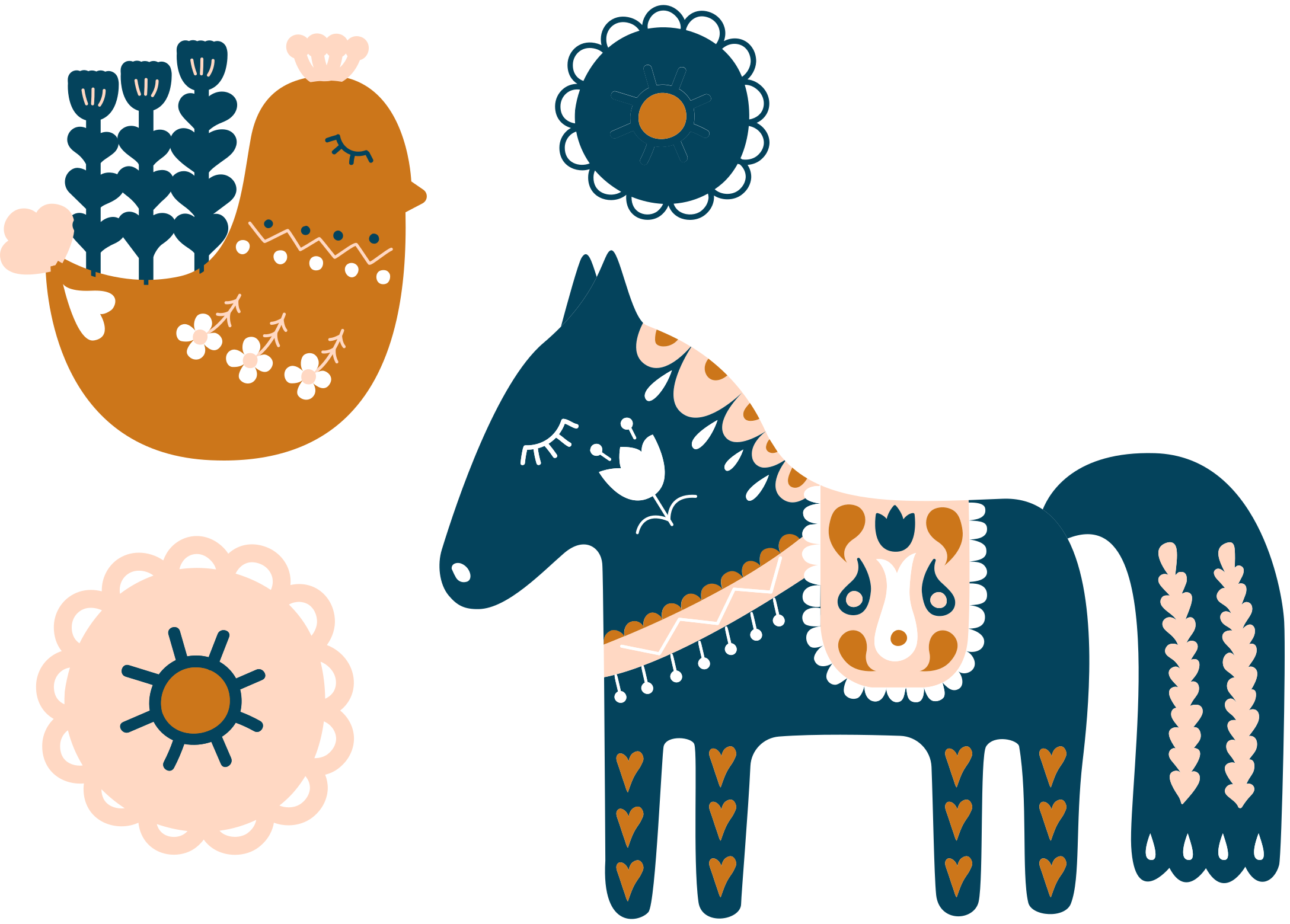 Dywan winylowy zwierzęta kolorowe ludowe zwierzęta - TenStickers