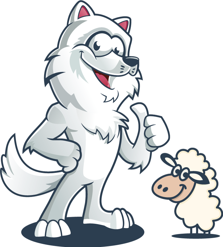 Dywan winylowy zwierzęta radosny wilk - TenStickers