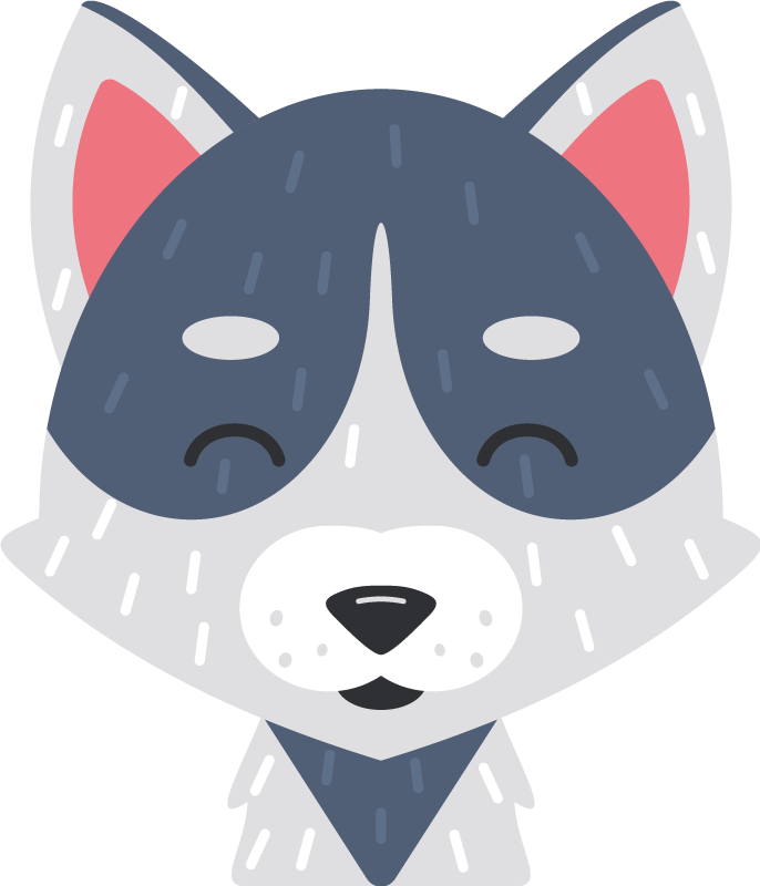 Dywan winylowy zwierzęta uśmiechnięte twarze zwierząt - TenStickers