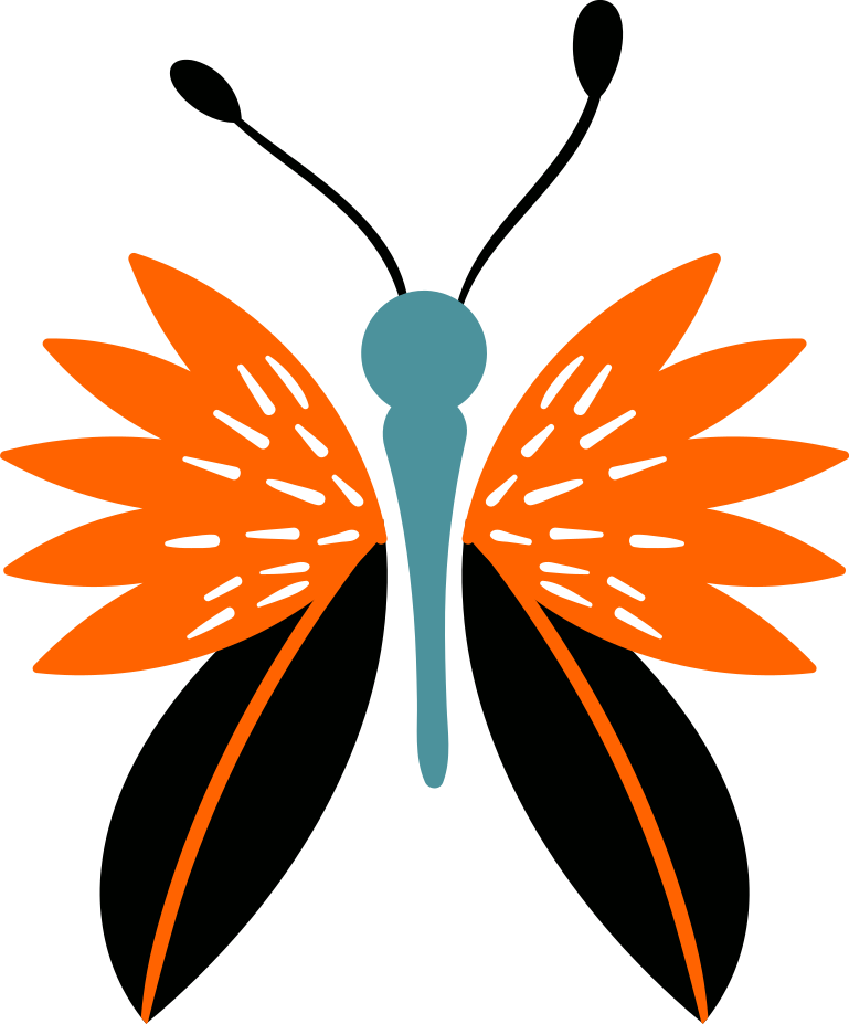 Dywan winylowy zwierzęta kolorowe motyle - TenStickers