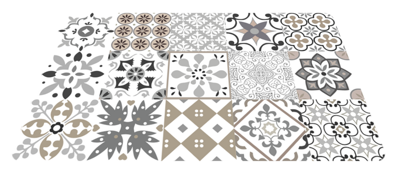 Dywan winylowy do kuchni w geometryczny wzór mozaiki - TenStickers