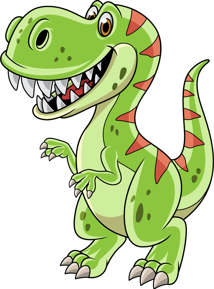 Dywan winylowy zwierzęta t-rex w stylu kreskówkowym - TenStickers