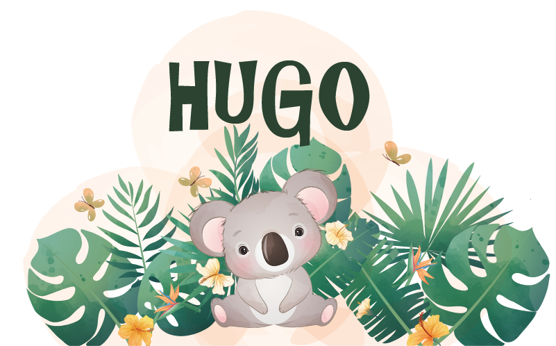 Dywan winylowy zwierzęta w temacie dżungli z koalą - TenStickers