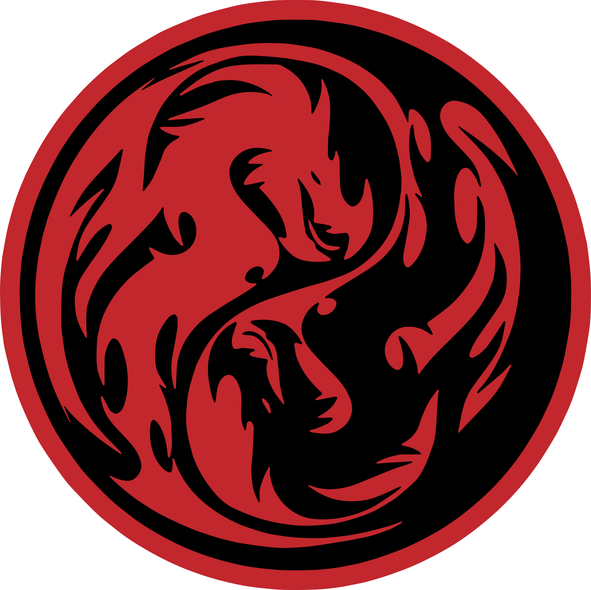 Dywan winylowy zwierzęta smoki yin yang - TenStickers