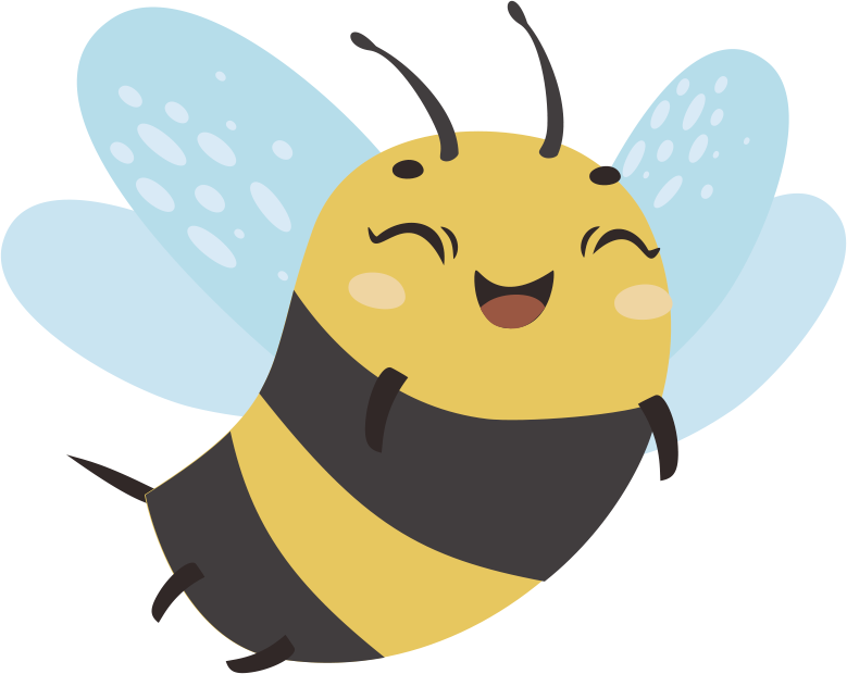 Dywan winylowy zwierzęta wesoła latająca pszczoła - TenStickers