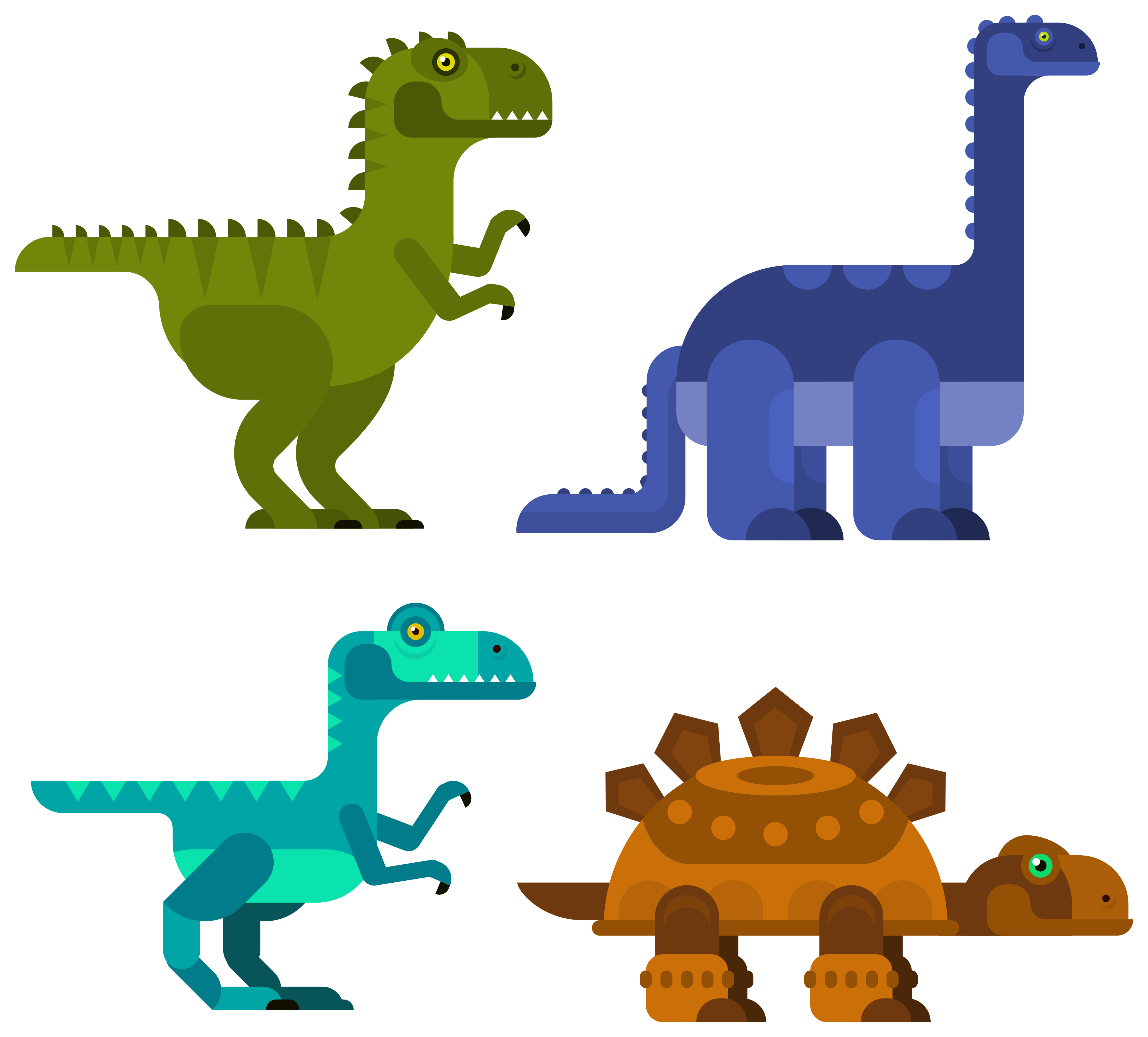 Dywan winylowy zwierzęta kolorowe ruchome dinozaury - TenStickers