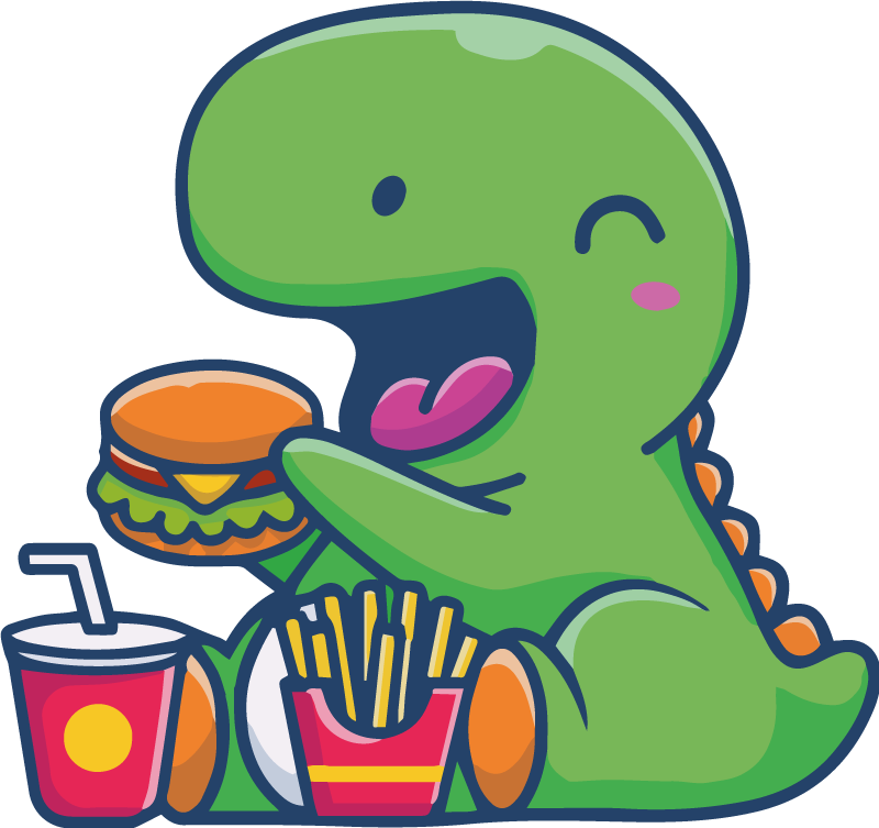 Dywan winylowy zwierzęta radosny zielony dinozaur - TenStickers