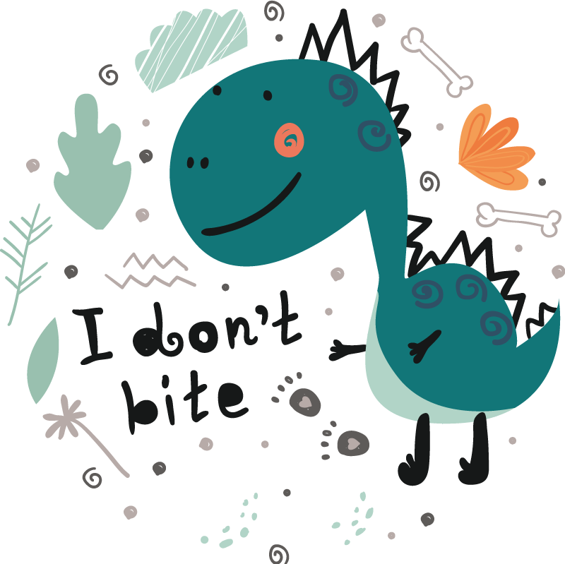Dywan winylowy zwierzęta przyjazny dinozaur w kreskówce - TenStickers