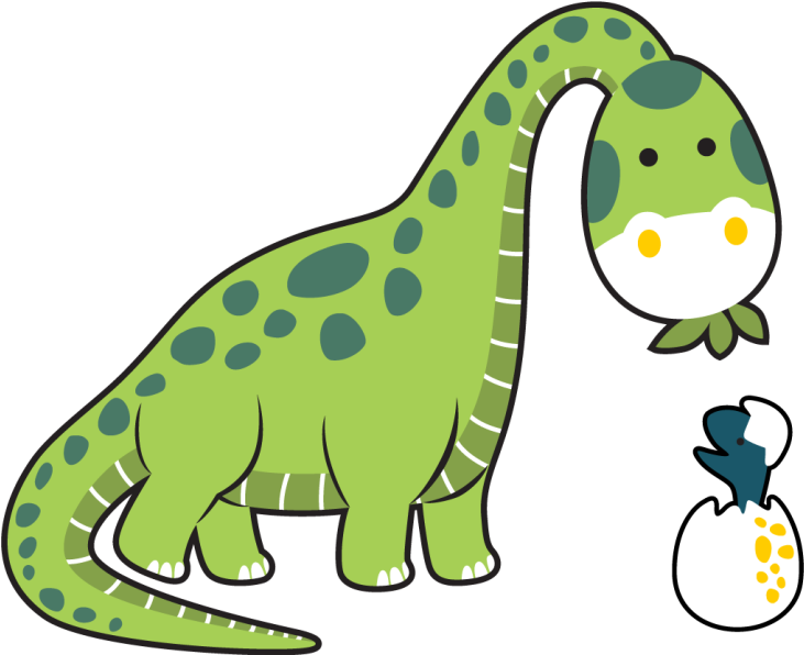 Dywan winylowy zwierzęta uroczy dinozaur wykluwający się - TenStickers