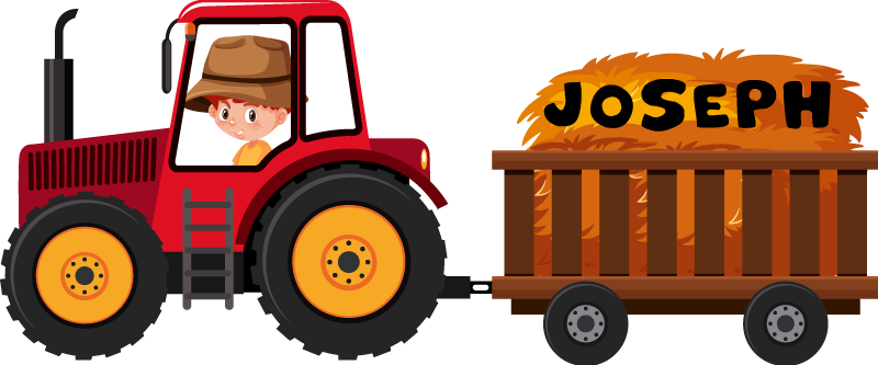 Dywan winylowy zwierzęta traktor z sianem - TenStickers