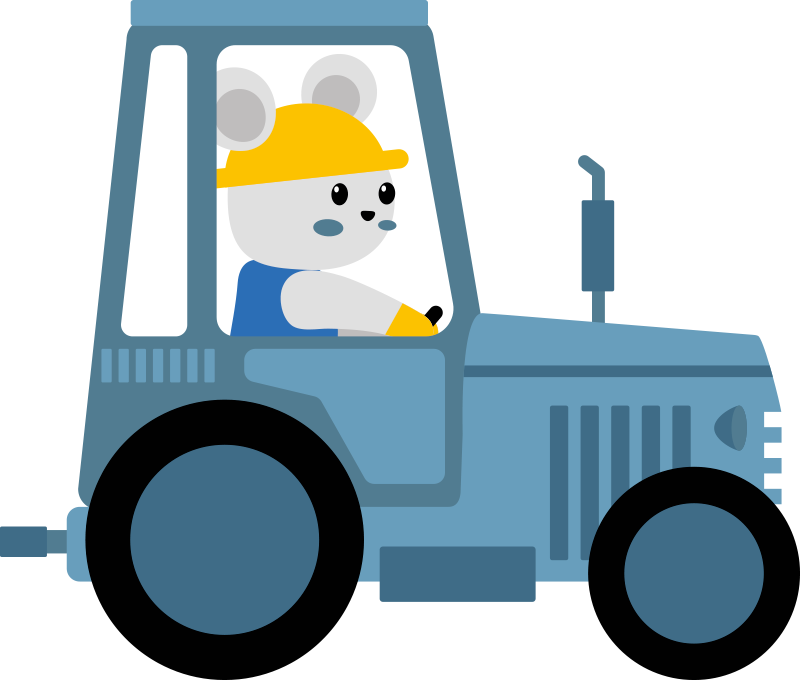 Dywan winylowy zwierzęta uroczy miś rolnik - TenStickers