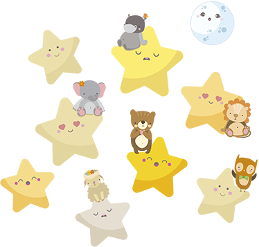 Dywan winylowy zwierzęta gwiazdy do pokoju dziecka - TenStickers