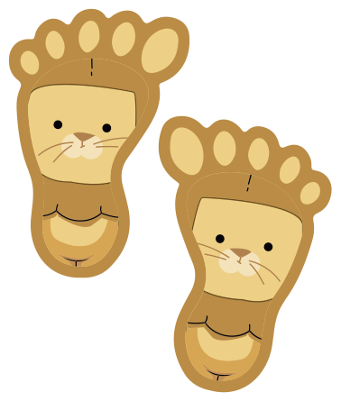 Dywan winylowy zwierzęta Ślady uroczych zwierząt - TenStickers